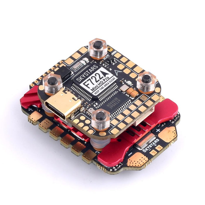Skystars FlyStack F7 Mini HDPro Flight Controller + KM55 55A AM32 32Bit 3-6S 4-in-1 ESC - 20x20mm