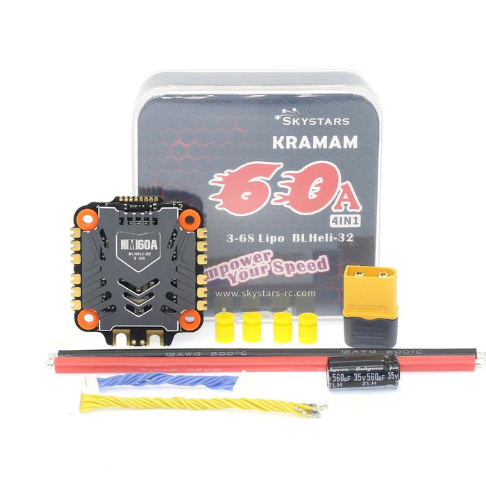 Skystars KM60 BLHeli32 60A 3-6S 4-in-1 ESC - 30x30mm