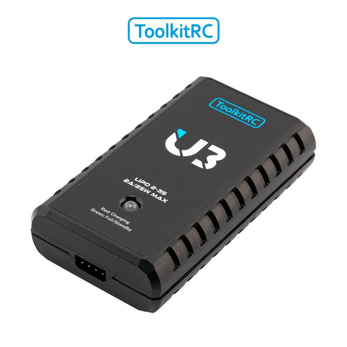 ToolkitRC U3 25W 2.0A USB-C 2-3S High-Speed Balance Lipo Charger