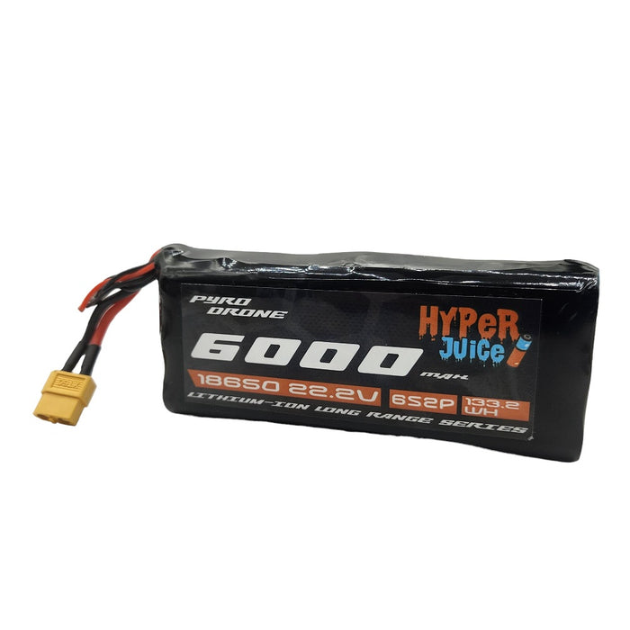 Pyrodrone Hyperjuice 6000mAh 6S2P Li-ion Long Range Battery - XT60