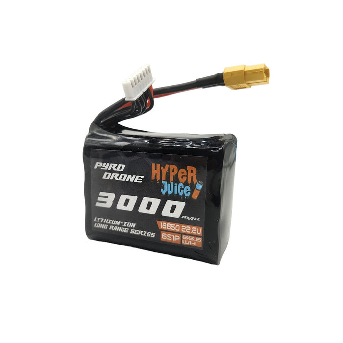 Pyrodrone Hyperjuice 3000mAh 6S1P Li-ion Long Range Battery - XT60