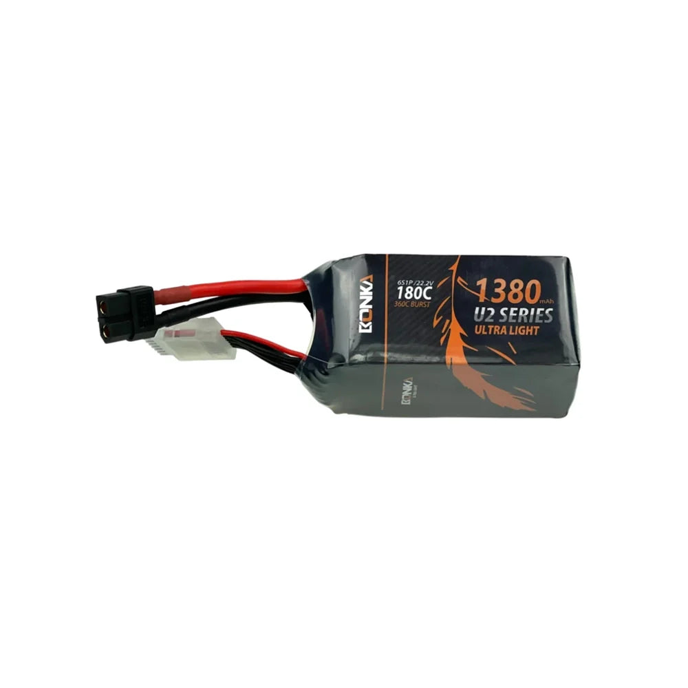 Bonka U2 Ultra Light 1380mAh 6S 22.2V 180C FPV Racing LiPo Battery