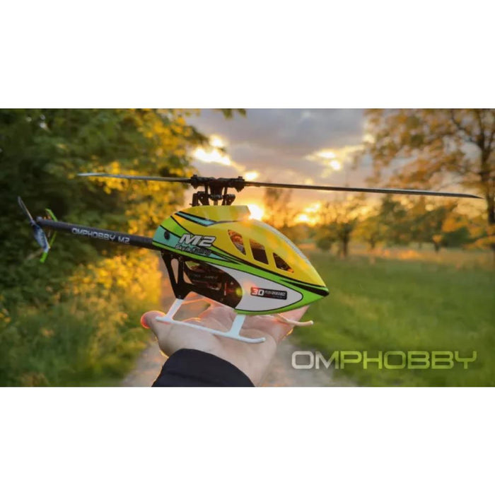 OMPHobby M2 V3 PRO BNF 3D Flybarless Dual Brushless Motor Direct-Drive RC Helicopter - Viper Yellow