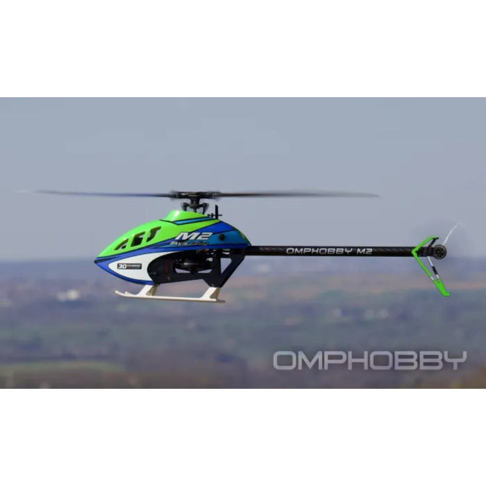OMPHobby M2 V3 PRO BNF 3D Flybarless Dual Brushless Motor Direct-Drive RC Helicopter - Velocity Green