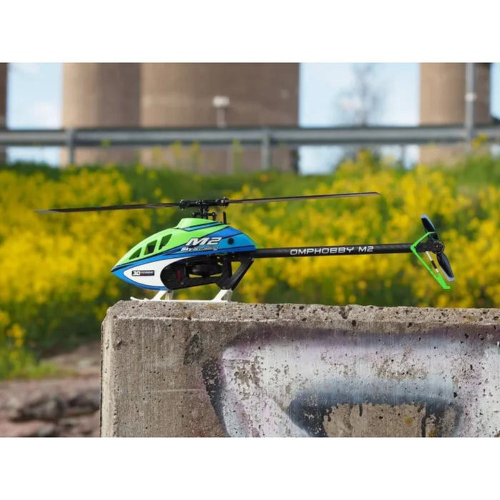 OMPHobby M2 V3 PRO BNF 3D Flybarless Dual Brushless Motor Direct-Drive RC Helicopter - Velocity Green