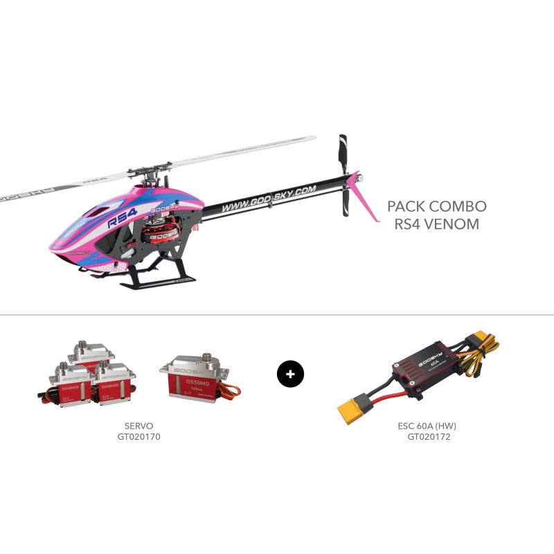 Goosky Legend RS4 Venom Edition PNP Electric Helicopter COMBO