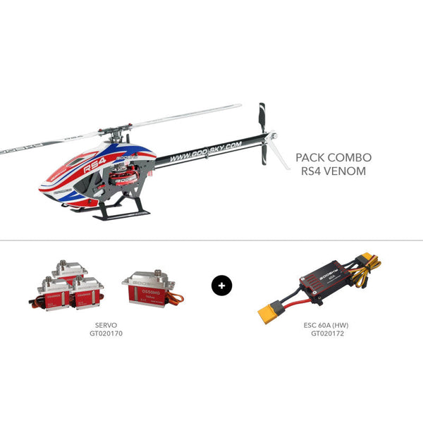 Goosky Legend RS4 Venom Edition PNP Electric Helicopter COMBO