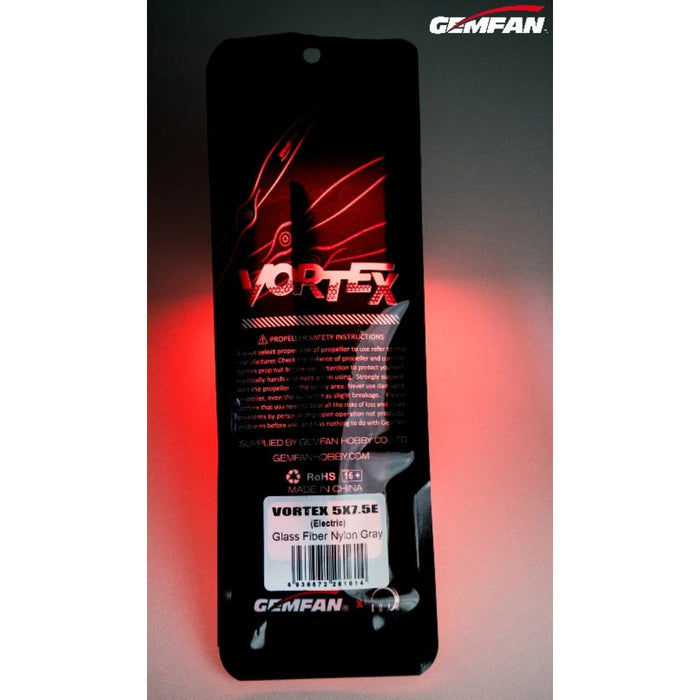 Gemfan 5x7.5 VORTEX Electric Glass Fiber Nylon Airplane/Wing/Drone Prop (2 Pcs) - Choose Rotation