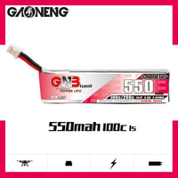 Gaoneng GNB 1S 550MAH 100C 3.8V HV Li-Po Battery for Whoop Micro - PH2.0 Cabled