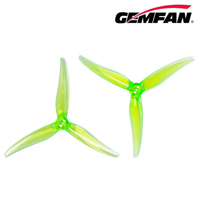Gemfan Hurricane 4525 PC Tri-Blade 4.5" T-Mount 1.5mm Propeller (2CW+2CCW) - Choose Color