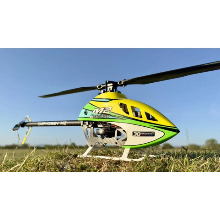 OMPHobby M2 V3 PRO BNF 3D Flybarless Dual Brushless Motor Direct-Drive RC Helicopter - Viper Yellow