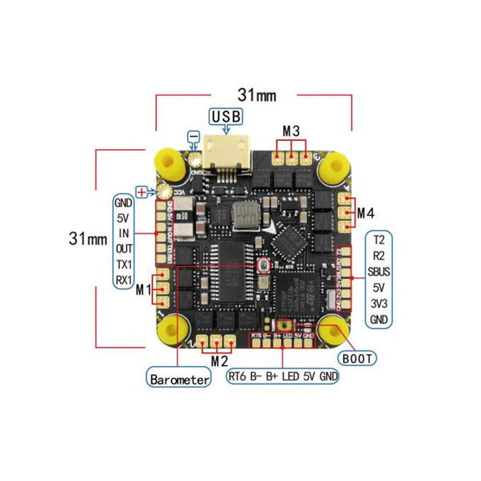 HAKRC F4126 BLHELI_S 35A WHOOP AIO FC - 25×25mm