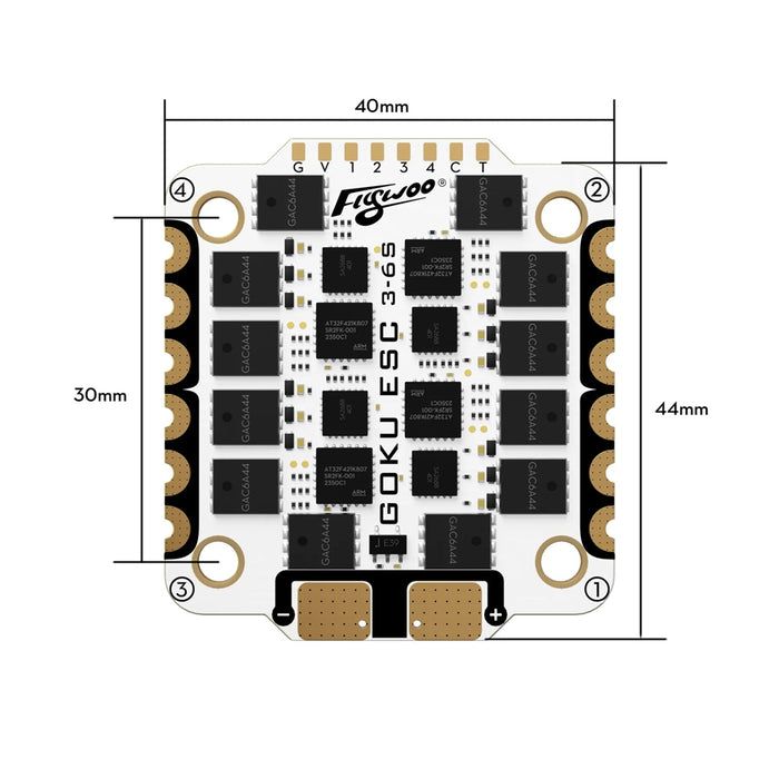 Flywoo GOKU G55M 32BIT 128K 3-6S 55A ESC -30x30mm