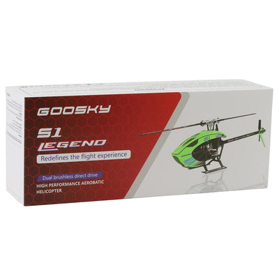 Goosky S1 Combo BNF Version 3D Flybarless Dual Brushless Motor Direct-Drive RC Helicopter - GREEN