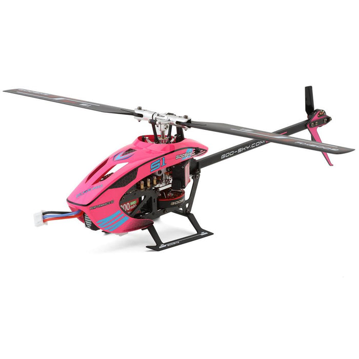 Goosky S1 Combo BNF Version 3D Flybarless Dual Brushless Motor Direct-Drive RC Helicopter - PINK