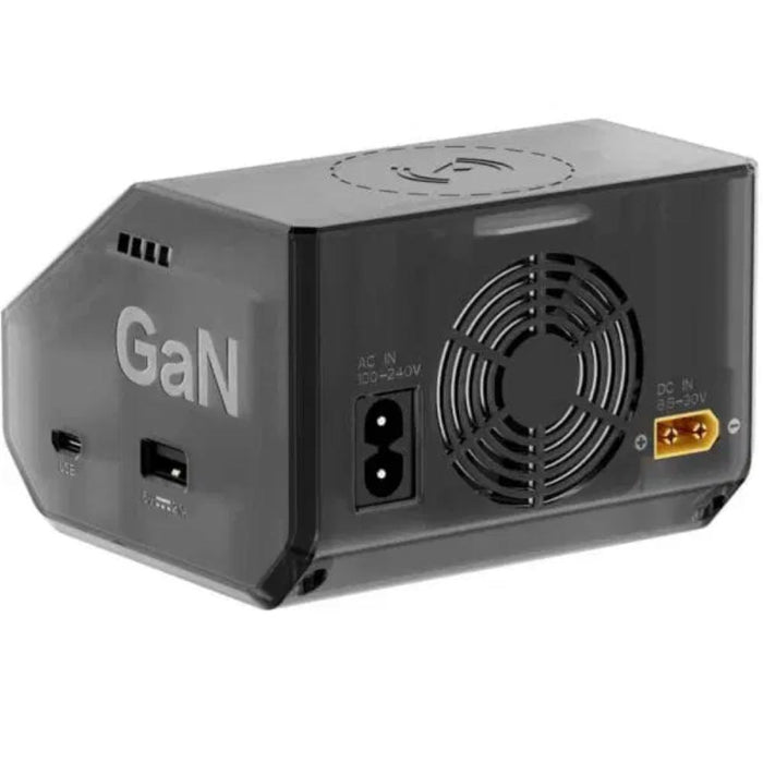 HOTA D6 Ultra GAN + SIC Dual Charger 1-6S AC300W/DC650W 15A w/ Wireless Cellphone Charging - Transparent Gray