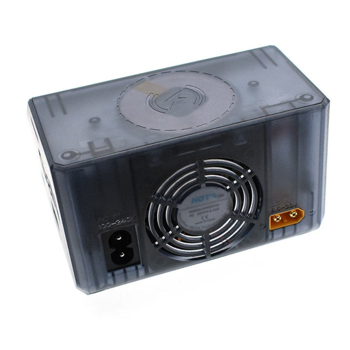 HOTA D6 Ultra GAN + SIC Dual Charger 1-6S AC300W/DC650W 15A w/ Wireless Cellphone Charging - Transparent Gray