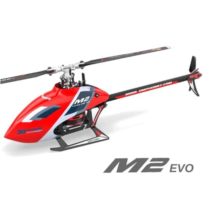 OMPHobby M2 EVO BNF 3D Flybarless Dual Brushless Motor Direct-Drive RC Helicopter - RED