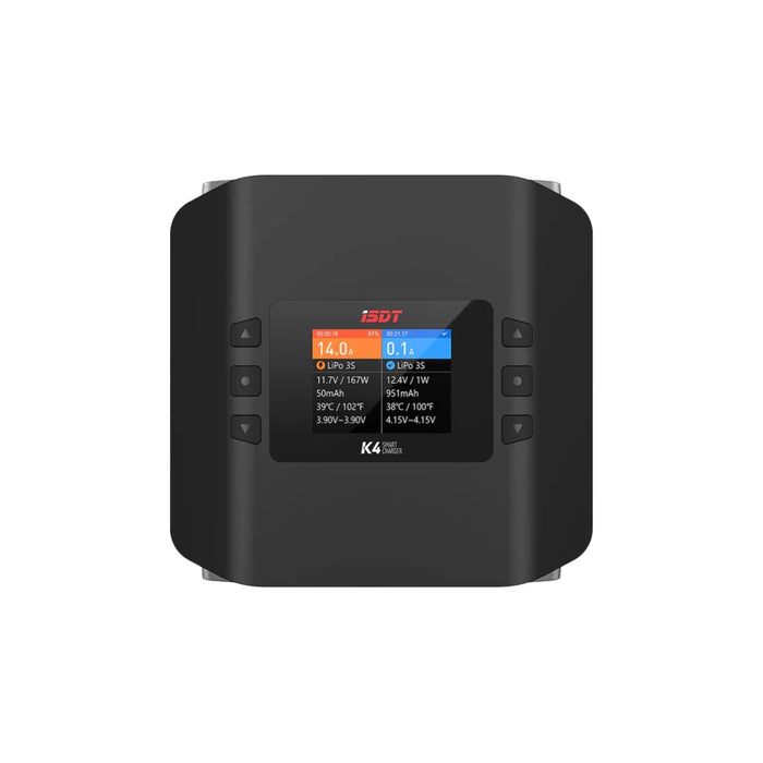 ISDT K4 LiPo Charge/Discharge Cycle Mode Charger AC 400W DC 600Wx2 Smart Remote Mobile Operation Charger