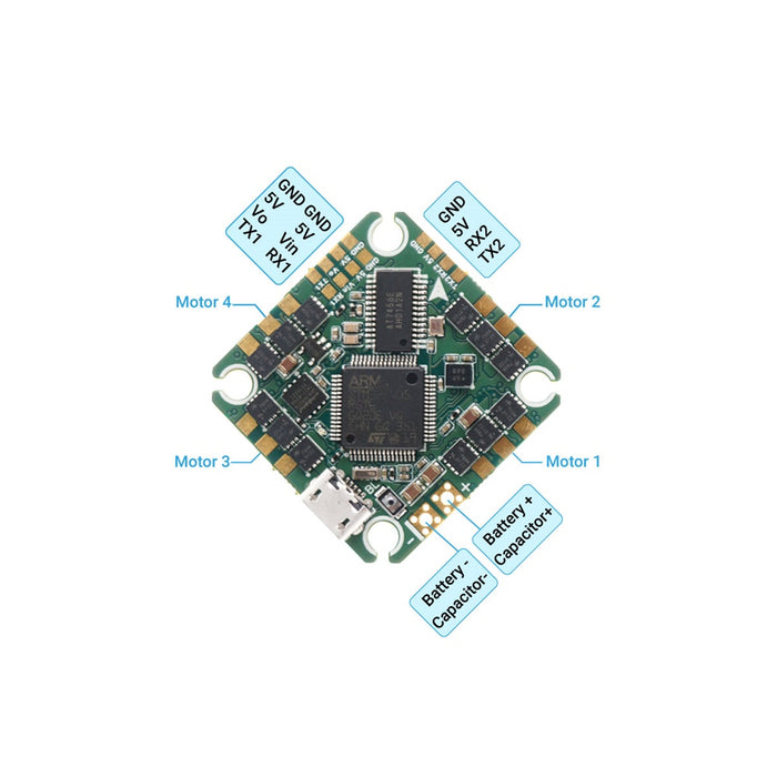 TUNERC Poly F405 20A 2S-4S AIO v1.2 Flight Controller - 25.5x25.5mm