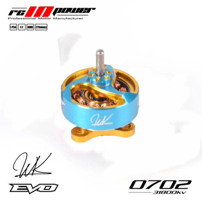 RCINPower Evo 0702 31800KV 1S Brushless Motor for FPV - Blue & Gold