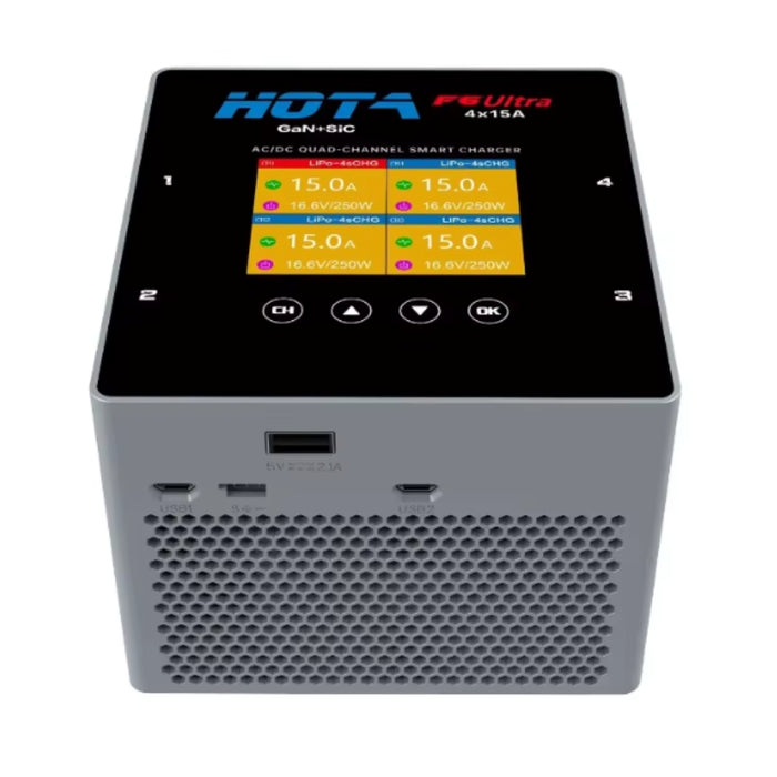 HOTA F6 Ultra 1000W GaN+SiC Quad Channel Smart Charger