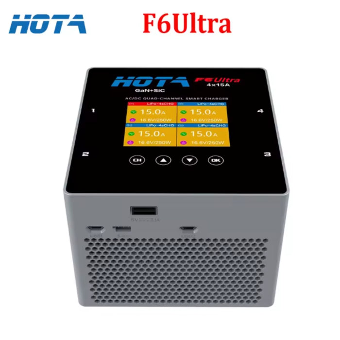 HOTA F6 Ultra 1000W GaN+SiC Quad Channel Smart Charger