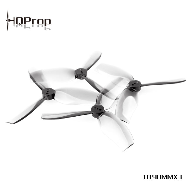 HQProp Duct-T90MMx3 for Cinewhoop Grey (2CW+2CCW)-Poly Carbonate