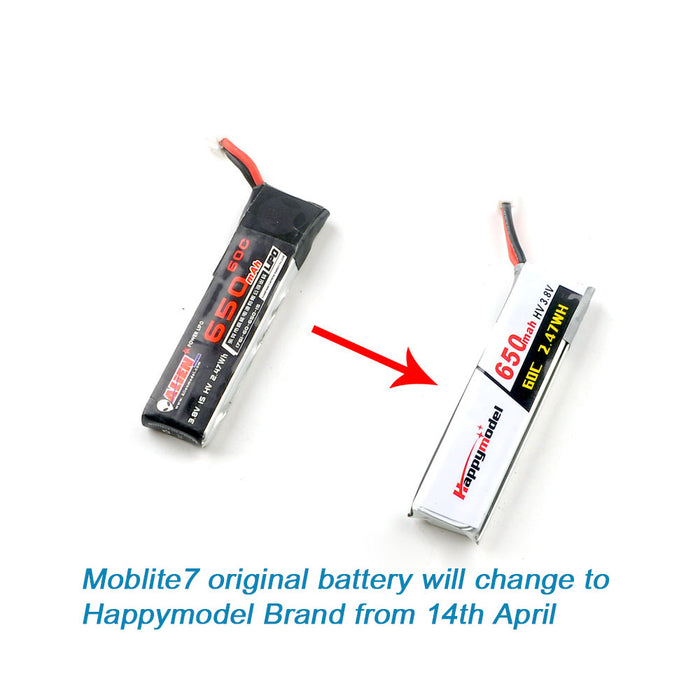 HappyModel 3.8V 1S 650mAh 60C LiHV Micro Battery - PH2.0