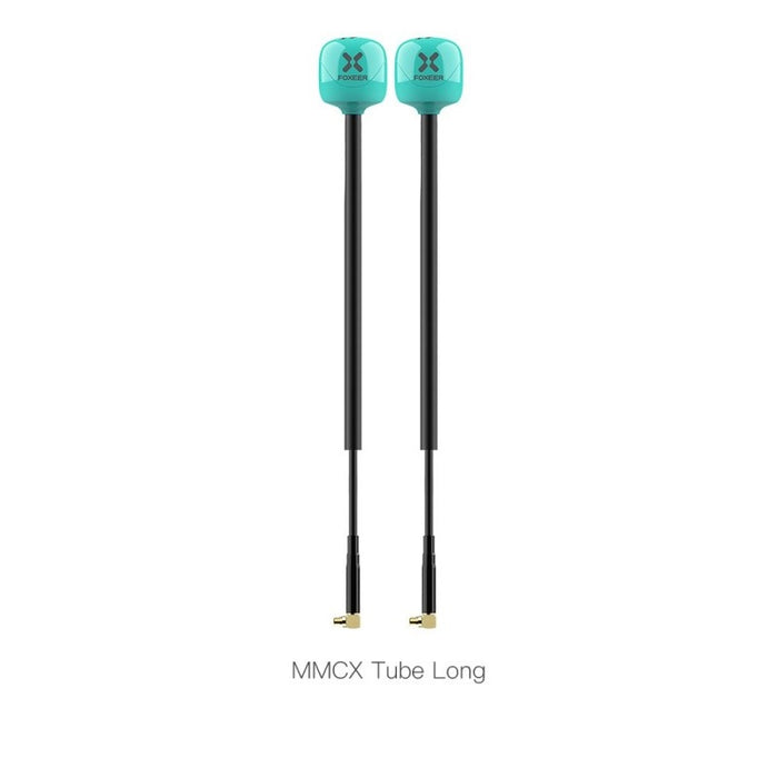 Foxeer 5.8G Lollipop 4 Plus 2.6dBi Omni Antenna 2pcs - Right Angle MMCX 165mm LHCP Teal