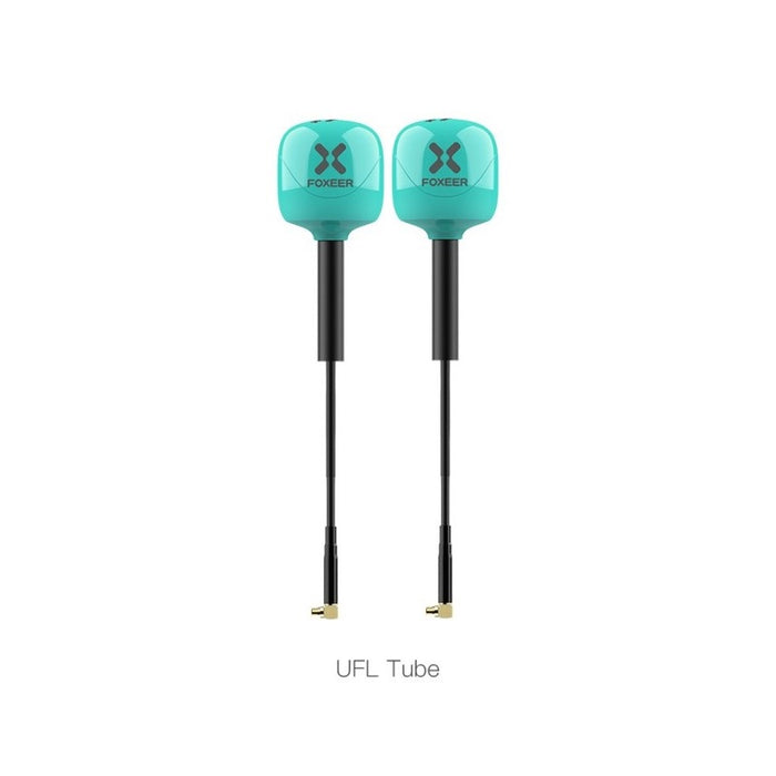 Foxeer 5.8G Lollipop 4 Plus 2.6dBi Omni Antenna 2pcs - Right Angle MMCX 95mm LHCP Teal