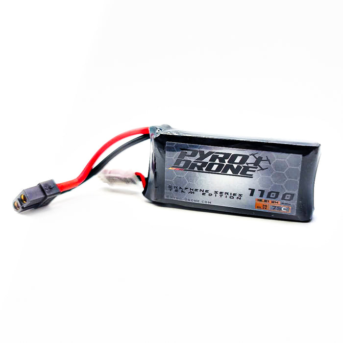 Pyrodrone Graphene 1100mAh 3S 11.1V 75C Lipo Battery - XT60