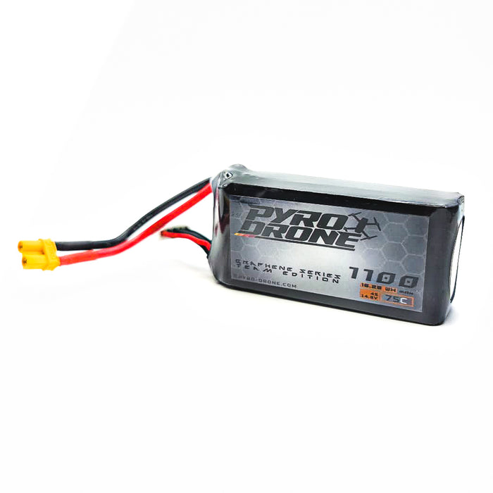 Pyrodrone Graphene 1100mAh 4S 14.8V 75C Lipo Battery - XT30