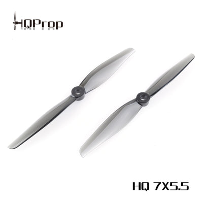 HQ Prop 7x5.5x2 Bi-Blade 7" Prop Light Grey - Poly Carbonate - (2CW+2CCW)