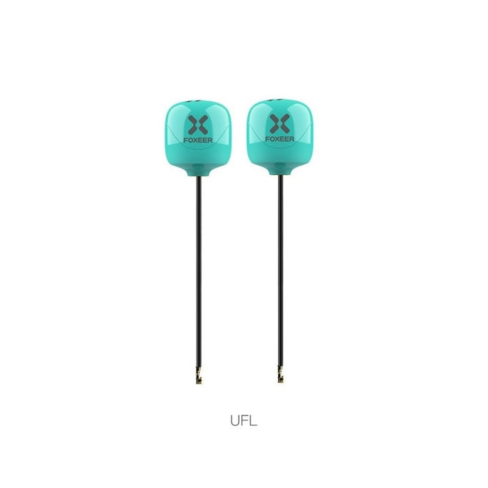 Foxeer 5.8G Lollipop 4 Plus 2.6dBi Omni Antenna 2pcs - U.FL 85mm LHCP Teal