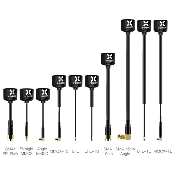 Foxeer 5.8G Lollipop 4 2.6dBi Omni Antenna 2pcs - Angle MMCX 165mm LHCP (Choose Color)