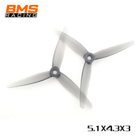 HQ Prop BMS Racing 5.1x4.3x3 Poly Carbonate Propellers (2CW+2CCW) - Choose Color