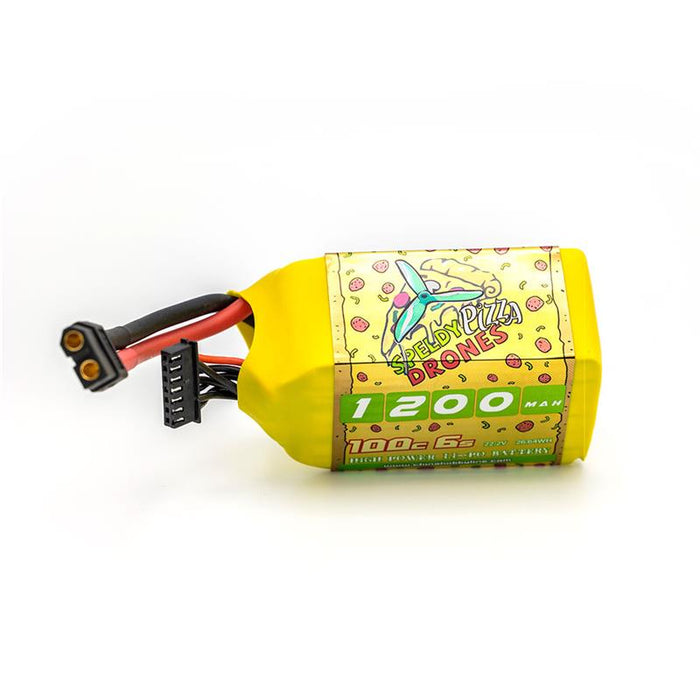 3 Pack -CNHL 1200mAh 22.2V 6S 100C Speedy Pizza Lipo Battery - XT60