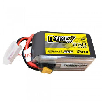 Tattu R-Line 650mAh 22.2V 95C 6S1P Lipo Battery Pack with XT30 Plug —  Pyrodrone