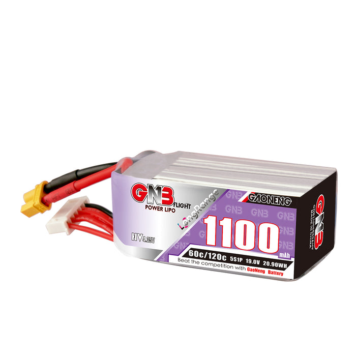 Gaoneng GNB 1100MAH 5S 19.0V 60C/120C LIPO BATTERY XT30