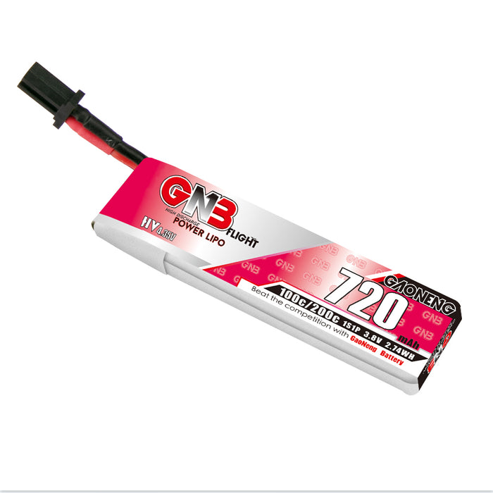 Gaoneng GNB 1S 720MAH 100C HV Li-Po Battery - GNB27 - 6PCS