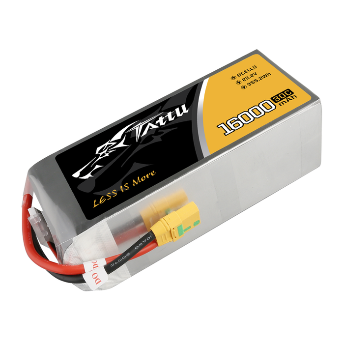 Tattu 16000mAh 30C 22.2V 6S1P Long Range/Cinelifter Lipo Battery - XT90