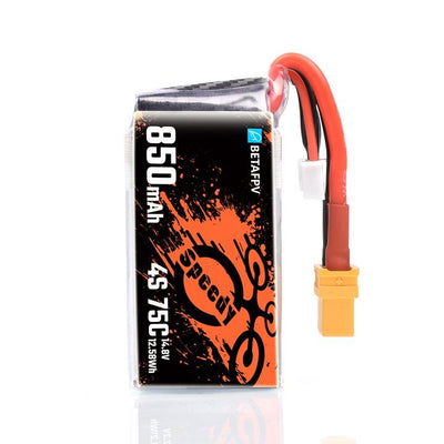 BetaFPV 850mAh 4S 75C Lipo Battery (2PCS) - XT60