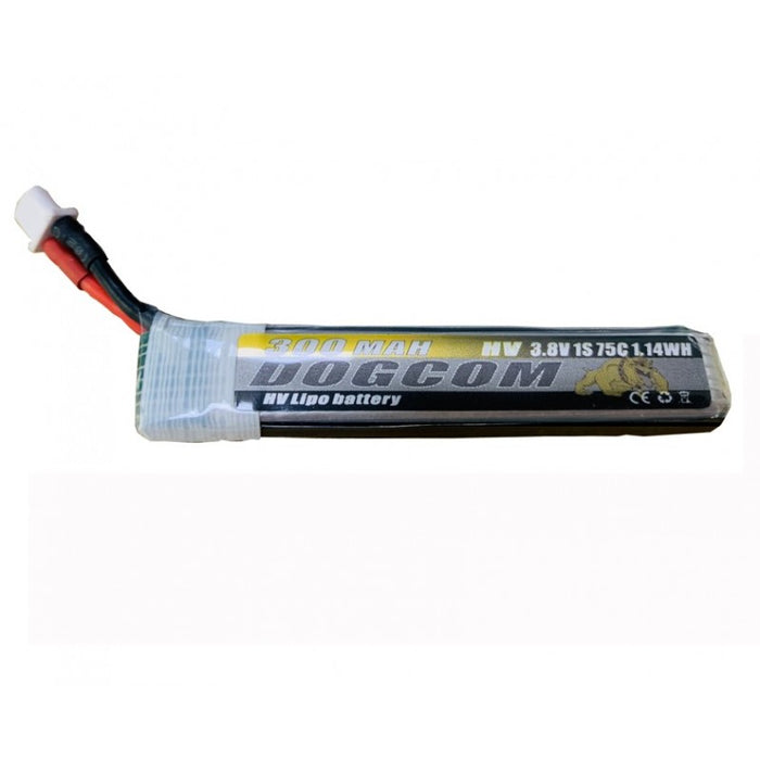 DOGCOM 300mAh 1S 4.35V HV 75C Z-Fold Cell LiPo Battery - BT2.0