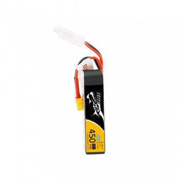 Tattu 450mAh 7.6V High Voltage 95C 2S1P Lipo Battery Pack with XT30 Plug - Long Pack