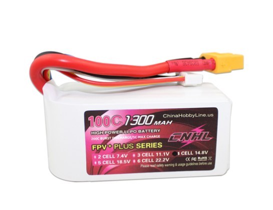 CNHL G+PLUS 1300mAh 14.8V 4S 100C Li-Po Battery - XT60