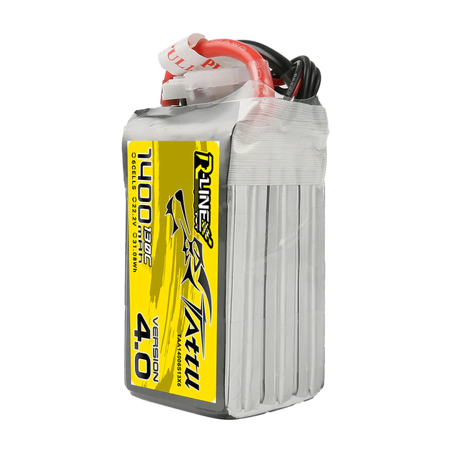 Tattu R-line Version 4.0 1400mah 22.2V 6S1P 130C Lipo Battery - XT60