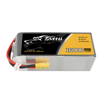Tattu 16000mAh 30C 22.2V 6S1P Long Range/Cinelifter Lipo Battery - XT90