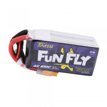 Tattu FunFly 14.8V 4S 1300mAh 100C LiPo Battery - XT60