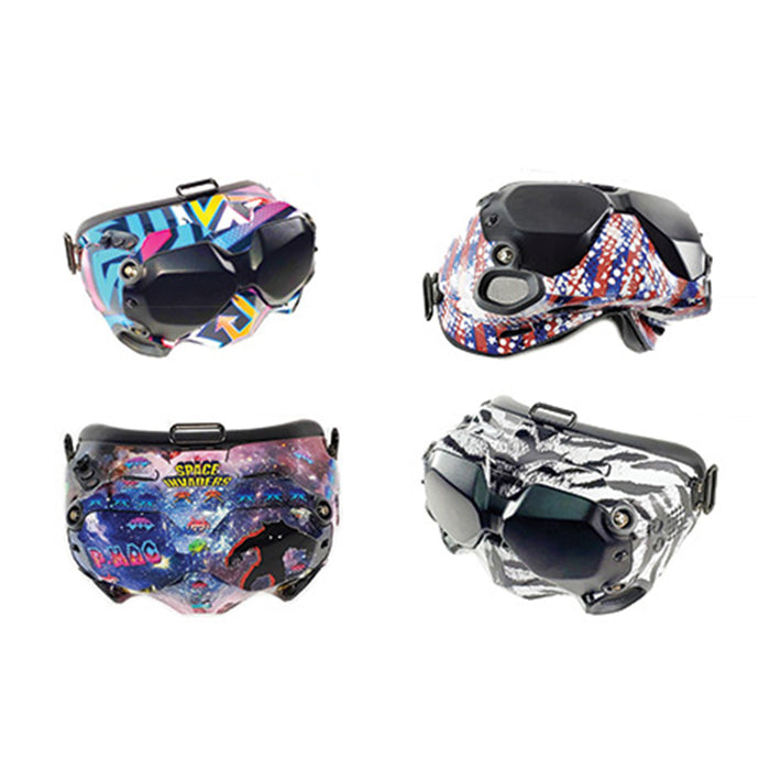 NXGraphics DJI FPV Goggle Wrap - Camo (Red,Black,White) (Includes Eye Plate Sticker Wrap)